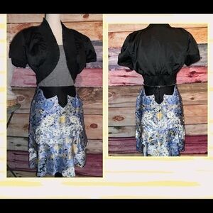 ❤️‍🔥 VTG TORRID NEW BLACK SATIN CROPPED ELASTICIZED JACKET SZ 0